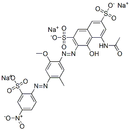 CAS#: 84583-92-6, Trisodium 5-(Acetylamino)-4-Hydroxy-3-[[2-Methoxy-5-Methyl-4-[(4-Nitro-2-Sulphonatophenyl)Azo]Phenyl]Azo]Naphthalene-2,7-Disulphonate