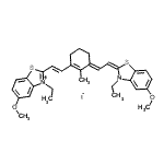 CAS#: 84626-20-0, 3-Ethyl-2-[(E)-2-{(3E)-3-[(2E)-2-(3-ethyl-5-methoxy-1,3-benzothiazol-2(3H)-ylidene)ethylidene]-2-methyl-1-cyclohexen-1-yl}vinyl]-5-methoxy-1,3-benzothiazol-3-ium iodide