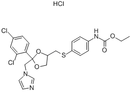 CAS#: 84697-22-3, Ethyl cis-[4-[[2-(2,4-Dichlorophenyl)-2-(1H-Imidazol-1-Ylmethyl)-1,3-Dioxolan-4-Yl]-Methylthio]Phenyl]-Carbamate Hydrochloride
