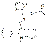 CAS#: 84787-87-1, 3-Methyl-2-[(1-Methyl-2-Phenyl-1H-Indol-3-Yl)Azo]Thiazolium Acetate