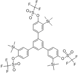 CAS # 847925-63-7, 1,3,5-三[4-(三氟甲烷磺酰基氧基)-3-(三甲基硅烷基)苯基]苯