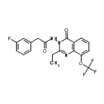 CAS#: 848027-37-2, N-[2-Ethyl-4-oxo-8-(trifluoromethoxy)-3(4H)-quinazolinyl]-2-(3-fluorophenyl)acetamide