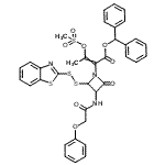 CAS#: 84812-84-0, Diphenylmethyl 2-{2-(1,3-benzothiazol-2-yldisulfanyl)-4-oxo-3-[(phenoxyacetyl)amino]-1-azetidinyl}-3-[(methylsulfonyl)oxy]-2-butenoate