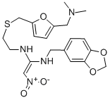 CAS#: 84845-75-0, N-(1,3-Benzodioxol-5-Ylmethyl)-N'-[2-[[5-[(Dimethylamino)Methyl]Furfuryl]Thio]Ethyl]-2-Nitrovinylidenediamine
