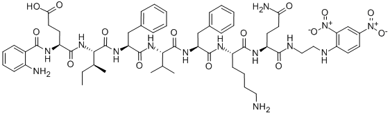 CAS#: 848491-08-7, N-(2-Aminobenzoyl)-L-a-glutamyl-L-isoleucyl-L-phenylalanyl-L-valyl-L-phenylalanyl-L-lysyl-N1-[2-[(2,4-dinitrophenyl)amino]ethyl]-L-Glutamamide