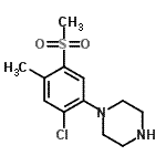 CAS#: 849035-65-0, 1-[2-Chloro-4-methyl-5-(methylsulfonyl)phenyl]piperazine