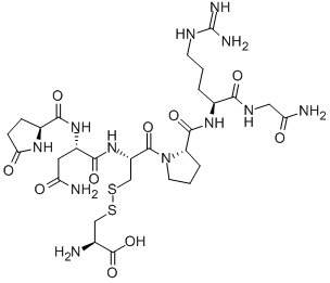 CAS 登录号：84953-77-5， (3-1')-二硫醚半胱氨酰(6)-精氨酸加压素 (4-9)