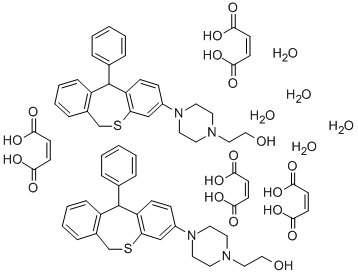 CAS 登录号：84964-52-3， 4-(6,11-二氢-11-苯基二苯并[b,e]硫杂卓-3-基)-1-哌嗪乙醇 (Z)-2-丁烯二酸盐水合物 (2:4:5)