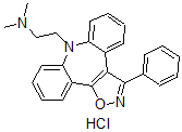 CAS#: 85008-92-0, N,N-Dimethyl-3-phenyl-8H-dibenz(b,f)isoxazolo(4,5-d)azepine-8-ethanamine monohydrochloride