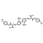 CAS 登录号：85030-63-3， 4,4'-二({1-[(4-甲氧基苯基)氨基]-1,3-二氧代-2-丁炔基}偶氮)-2,2'-联苯二磺酸