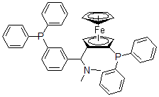 CAS#: 850444-36-9, (S)-(+)-[(S)-2-Diphenylphosphinoferrocenyl] (N,N-Dimethylamino) (2-Diphenylphosphinophenyl)Methane