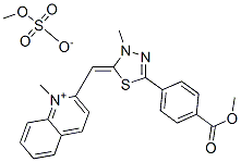 CAS#: 85050-06-2, 2-[[5-[4-(Methoxycarbonyl)Phenyl]-3-Methyl-1,3,4-Thiadiazol-2(3H)-Ylidene]Methyl]-1-Methylquinolinium Methyl Sulphate