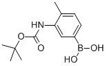CAS 登录号：850568-81-9， (3-叔丁氧羰基-氨基-4-甲基苯基)硼酸