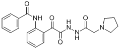 CAS#: 85080-20-2, 1-Pyrrolidineacetic Acid, 2-((2-(Benzoylamino)Phenyl)Oxoacetyl)Hydrazide