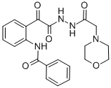 CAS 登录号：85080-21-3， 4-吗啉乙酸 2-((2-(苯甲酰基氨基)苯基)氧代乙酰基)酰肼