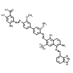 CAS#: 85136-01-2, 5-[(4'-{[6-Amino-5-(1H-benzotriazol-4-yldiazenyl)-1-hydroxy-3-sulfo-2-naphthyl]diazenyl}-3,3'-dimethoxy-4-biphenylyl)diazenyl]-2-hydroxy-4-methylbenzoic acid