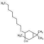 CAS 登录号：85187-15-1， 3,7,7-三甲基-4-(辛基硫基)双环[4.1.0]庚烷-3-醇