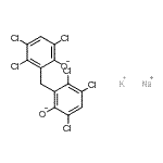 CAS#: 85204-37-1, Potassium sodium 2,2'-methylenebis(3,4,6-trichlorophenolate) (1:1:1)