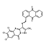 CAS#: 85223-08-1, 1-[(5,6,7-Trichloro-2-methyl-9-oxo-1,9-dihydropyrazolo[5,1-b]quinazolin-3-yl)diazenyl]-9,10-anthraquinone