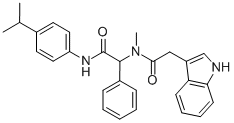 CAS#: 853138-65-5, N-Methyl-N-[2-[[4-(1-methylethyl)phenyl]amino]-2-oxo-1-phenylethyl]-1H-Indole-3-acetamide