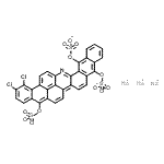 CAS 登录号：85371-60-4， 三钠1,2-二氯蒽并[2,1,9-Mna]萘并[2,3-h]吖啶-5,10,15-三基三硫酸盐