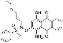 CAS 登录号：85371-62-6， [(1-氨基-9,10-二氢-4-羟基-9,10-二氧代-2-蒽基)氧基]-N-(3-乙氧基丙基)苯磺酰胺