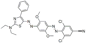 CAS#: 85392-15-0, 3,5-Dichloro-4-[[4-[[2-(Diethylamino)-4-Phenylthiazol-5-Yl]Azo]-2,5-Dimethoxyphenyl]Azo]Benzonitrile