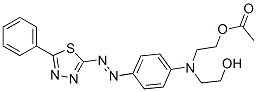 CAS 登录号：85392-19-4， [2-[(2-羟基乙基)[4-[(5-苯基-1,3,4-噻二唑-2-基)偶氮]苯基]氨基]乙基]乙酸酯