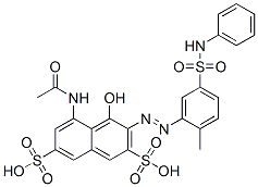 CAS#: 85455-42-1, 5-(Acetylamino)-4-Hydroxy-3-[[2-Methyl-5-[(Phenylamino)Sulphonyl]Phenyl]Azo]Naphthalene-2,7-Disulphonic Acid