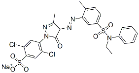 CAS#: 85455-43-2, Sodium 2,5-Dichloro-4-[4-[[5-[(Ethylphenylamino)Sulphonyl]-O-Tolyl]Azo]-4,5-Dihydro-3-Methyl-5-Oxo-1H-Pyrazol-1-Yl]Benzenesulphonate