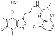 CAS 登录号：85461-02-5， 7-(3-(2-(2,6-二氯苯基)-3,3-二甲基胍基)丙基)茶碱盐酸盐