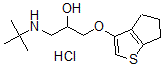 CAS 登录号：85462-91-5， 1-(叔-丁基氨基)-3-(8-硫杂双环[3.3.0]辛-6,9-二烯-6-基氧基)丙-2-醇盐酸盐