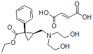 CAS 登录号：85467-24-9， (1R,2S)-2-[(二(2-羟基乙基)氨基)甲基]-1-苯基-环丙烷-1-羧酸乙酯丁-2-烯二酸盐
