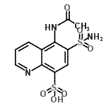 CAS 登录号：855765-78-5， 5-乙酰氨基-6-氨基磺酰基-8-喹啉磺酸