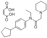 CAS 登录号：85603-20-9， N-(4-环戊基苯基)-N-乙基-1-哌啶乙酰胺 (Z)-2-丁烯二酸盐 (1:1)