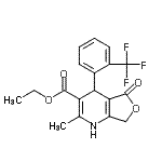 CAS#: 85615-21-0, Ethyl 2-methyl-5-oxo-4-[2-(trifluoromethyl)phenyl]-1,4,5,7-tetrahydrofuro[3,4-b]pyridine-3-carboxylate
