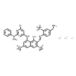CAS#: 85631-77-2, Trisodium 5-({4-chloro-6-[methyl(phenyl)amino]-1,3,5-triazin-2-yl}amino)-4-hydroxy-3-[(4-methoxy-2-sulfonatophenyl)diazenyl]-2,7-naphthalenedisulfonate