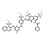 CAS#: 85665-97-0, Tetrasodium (3Z)-5-(benzoylamino)-3-{[5-({4-fluoro-6-[(1-sulfonato-2-naphthyl)amino]-1,3,5-triazin-2-yl}amino)-2-sulfonatophenyl]hydrazono}-4-oxo-3,4-dihydro-2,7-naphthalenedisulfonate