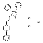 CAS#: 85673-88-7, 1,5-Diphenyl-2-{3-[4-(2-pyridinyl)-1-piperazinyl]propyl}-1,2-dihydro-3H-pyrazol-3-one trihydrochloride