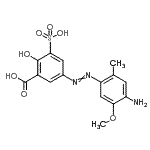 CAS#: 85720-90-7, 5-[(4-Amino-5-methoxy-2-methylphenyl)diazenyl]-2-hydroxy-3-sulfobenzoic acid