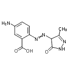 CAS#: 85720-92-9, 5-Amino-2-[(3-methyl-5-oxo-4,5-dihydro-1H-pyrazol-4-yl)diazenyl]benzoic acid