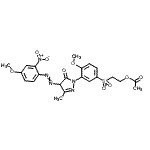 CAS 登录号：85750-11-4， 2-[(4-甲氧基-3-{4-[(4-甲氧基-2-硝基苯基)偶氮]-3-甲基-5-氧代-4,5-二氢-1H-吡唑-1-基}苯基)磺酰基]乙基乙酸酯
