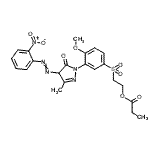 CAS 登录号：85750-12-5， 2-[(4-甲氧基-3-{3-甲基-4-[(2-硝基苯基)偶氮]-5-氧代-4,5-二氢-1H-吡唑-1-基}苯基)磺酰基]乙基丙酸酯