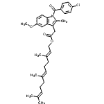 CAS#: 85801-02-1, (2E,6E)-3,7,11-Trimethyl-2,6,10-dodecatrien-1-yl [1-(4-chlorobenzoyl)-5-methoxy-2-methyl-1H-indol-3-yl]acetate