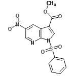 CAS#: 858340-91-7, Methyl 5-nitro-1-(phenylsulfonyl)-1H-pyrrolo[2,3-b]pyridine-3-carboxylate