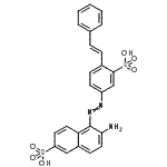 CAS 登录号：85895-94-9， 6-氨基-5-({4-[(E)-2-苯基乙烯基]-3-磺基苯基}偶氮)-2-萘磺酸