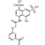 CAS#: 85896-01-1, 5-Hydroxy-4-{[(3-nitrophenoxy)acetyl]amino}-1,7-naphthalenedisulfonic acid