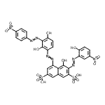 CAS#: 85959-22-4, 5-({2,4-Dihydroxy-3-[(4-nitrophenyl)diazenyl]phenyl}diazenyl)-4-hydroxy-3-[(2-hydroxy-5-nitrophenyl)diazenyl]-2,7-naphthalenedisulfonic acid