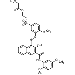 CAS#: 85959-36-0, 2-{[3-({3-[(2,5-Dimethoxyphenyl)carbamoyl]-2-hydroxy-1-naphthyl}diazenyl)-4-methoxyphenyl]sulfonyl}ethyl propionate