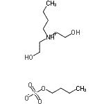 CAS 登录号:85959-64-4, N,N-二(2-羟基乙基)-1-丁烷铵丁基硫酸盐